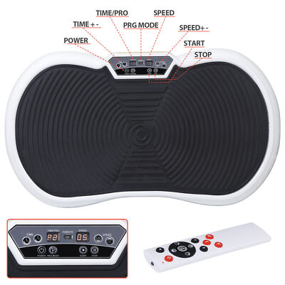 Vibration Plate Machine Full Body Workout Vibrate Stand for Weight Loss White