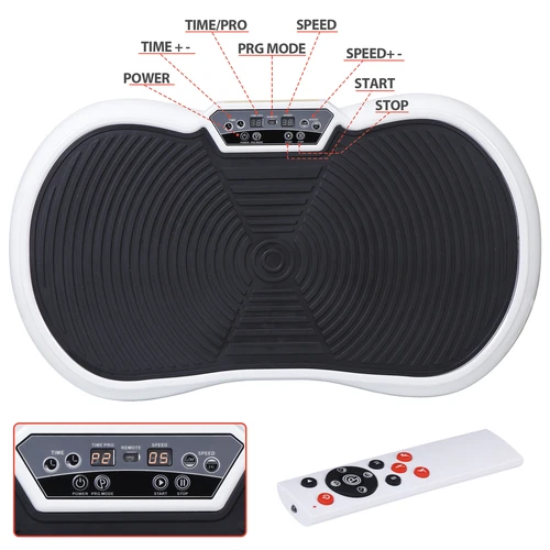 Máquina de Ejercicio Compacta Vibration Plat Todo el Cuerpo con Control Remoto Negro/Blanco/Rojo - Imagen 24 de 32