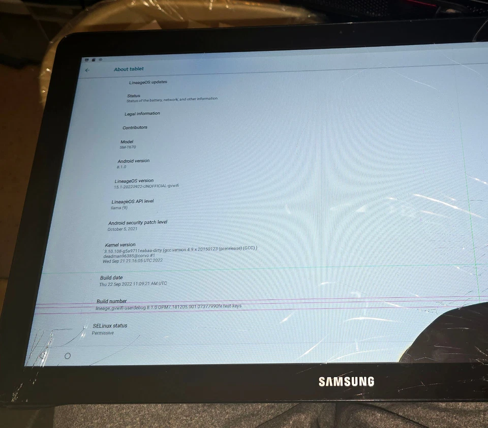 Placa base Samsung Galaxy View 18.4" 32GB Wi-Fi SM-T670 Android 8.1 ROOTEADO LEER Foto 3 de 4