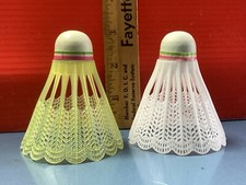 Vintage Plastic And Rubber Badminton Shuttlecocks Lot Of 2