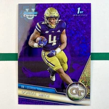Dontae Smith #'d /399 Purple Mini-Diamond 2023 Bowman University 94 Georgia Tech