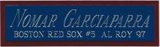 NOMAR GARCIAPARRA Red Sox NAMEPLATE AUTOGRAPHED Signed BAT-BASEBALL-JERSEY-PHOTO