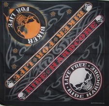 BIKER STENCIL SKULL BANDANA