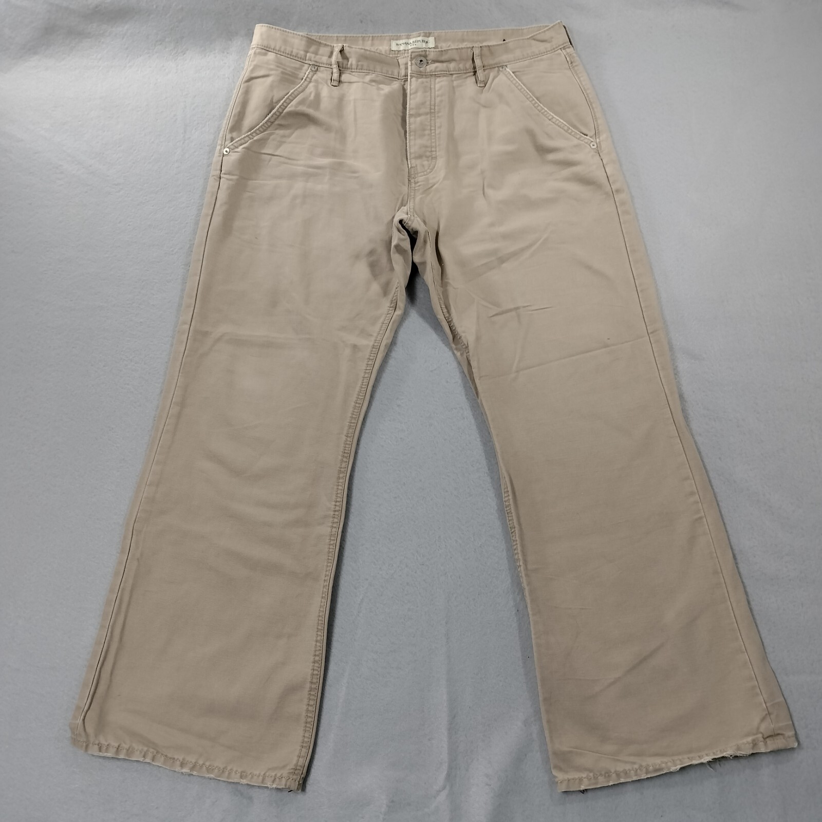 Banana Republic Straight Leg Button Fly Beige Chino Pants Mens