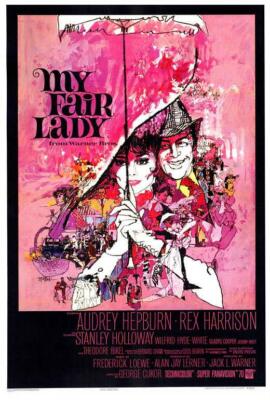 MY FAIR LADY Movie POSTER 27 x 40 Audrey Hepburn, Rex Harrison, A