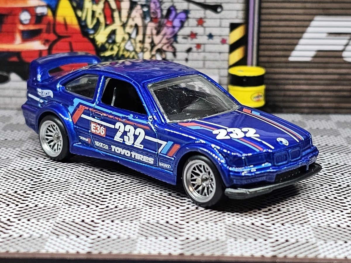 HOT WHEELS 94 BMW M3 GTR dark blue 232 LOOSE Wheel Swapped Real