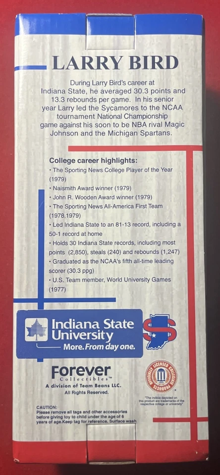 Larry Bird Bobblehead Edición Limitada Forever Coleccionables con Caja Foto 3 de 4