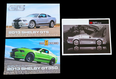 3x FORD MUSTANG SHELBY GTS GT350 S281 SALEEN Prospekt Sheets 2008 2013 B16
