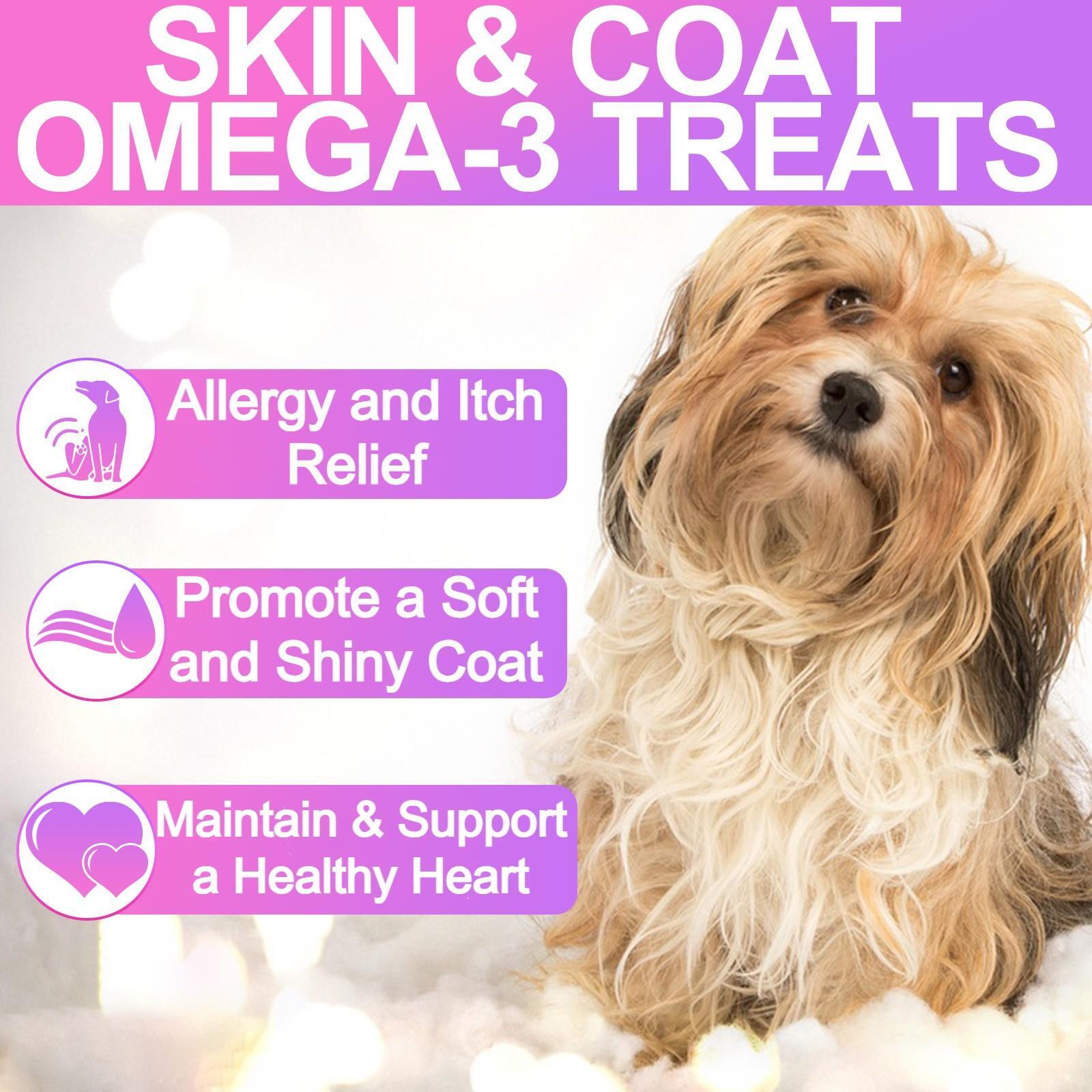 Skin & Coat OMEGA TREATS for Dogs Itching Relief PROTECT Dog Skin Coat