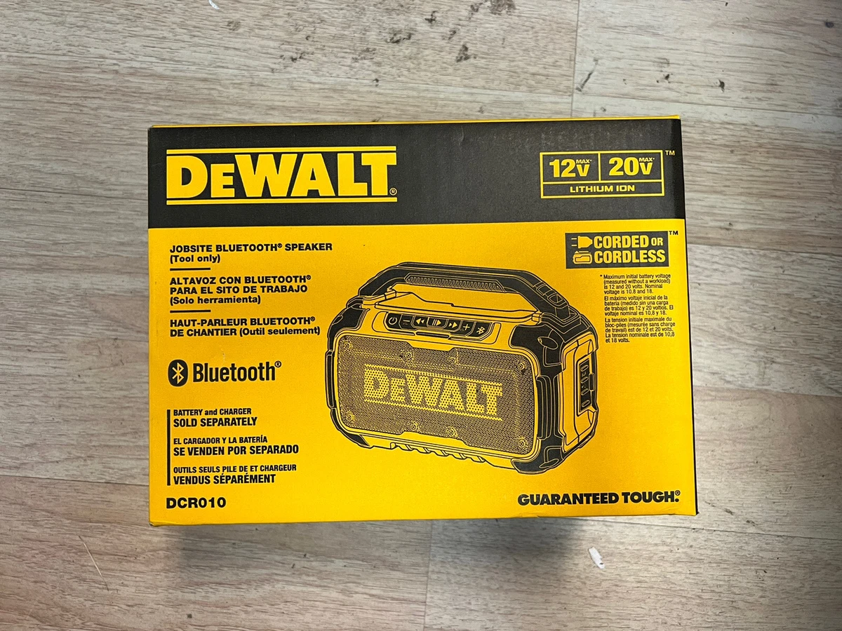 DEWALT DCR010 12V/20V MAX Jobsite Bluetooth Speaker New eBay