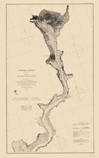 Historic Nautical Map - Potomac River Sheet - USCS 1864 - 23 x 36.38