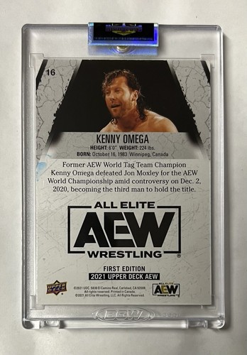 AEW Upper DECK TRADING Card Kenny Omega Autographed With Case / Sealed - Picture 2 of 2