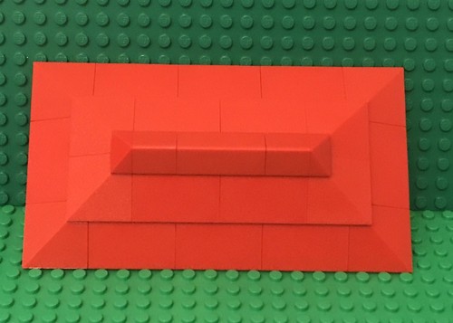 Lego City Town Home Building Red Top Roof With Corner Double Convex Slope - 第 4/5 張圖片