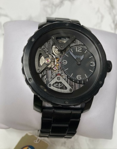 Fossil Men's ME1133 'Nate' Black Stainless Steel Watch