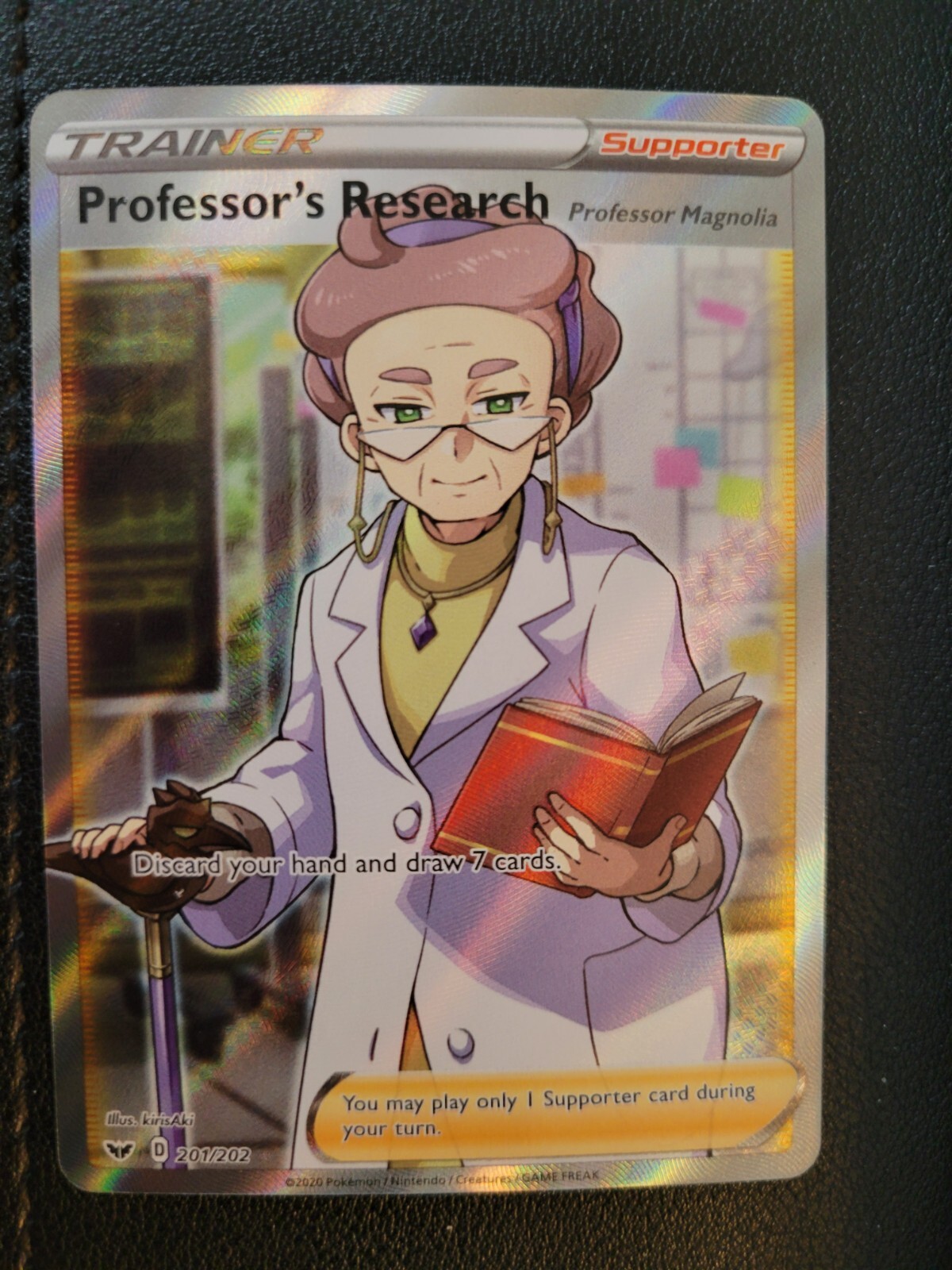 Pokemon Professor's Research (Full Art) 201/202 Swsh01: Sword & Shield Holo NM
