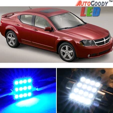 8 x Premium Blue LED Lights Interior Package for Dodge Avenger 2011-2014 + Tool