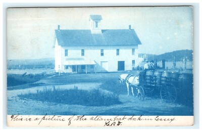 1907 Steamboat Dock Essex CT Connecticut Cyanotype Early Postcard