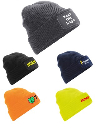 Personalisierte Beanie Mütze Pullover Wooley Mütze Unisex (Optionen verfügbar)