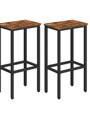 Mahancris Bar Stools 2 Pack Bahr01701 Kitchen Breakfast Foot Rest