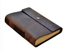 Writing notes Notebook sketchbook Diary Notepad handmade cow leather brown Q385