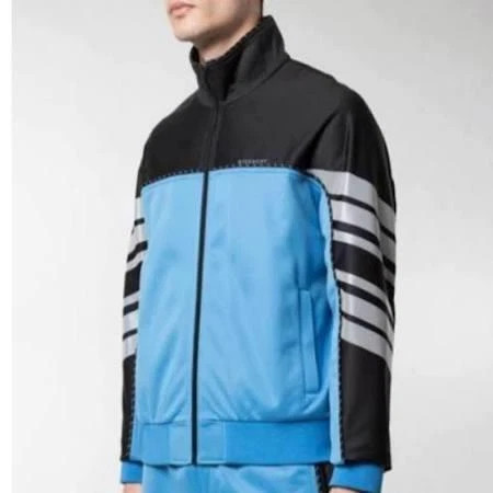 Giacca pista blocco Givenchy logo nero e blu taglia S.