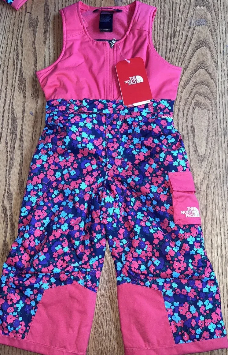 NWT The North Face Toddler Girls Insulated BIB Snow Suit Pink SIZES 2T 3T 5T