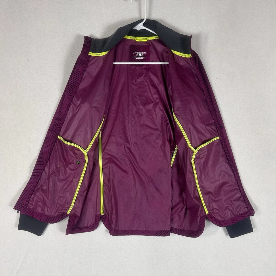 Brooks Run Happy Drift Shell Jacket Womens Large Purple Long Sleeve Athletic - Image 3 of 4