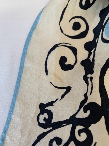 Foulard Carré de soie Vintage Fleurs Seventies Cadeau pour Femme FO719 - Imagen 10 de 12
