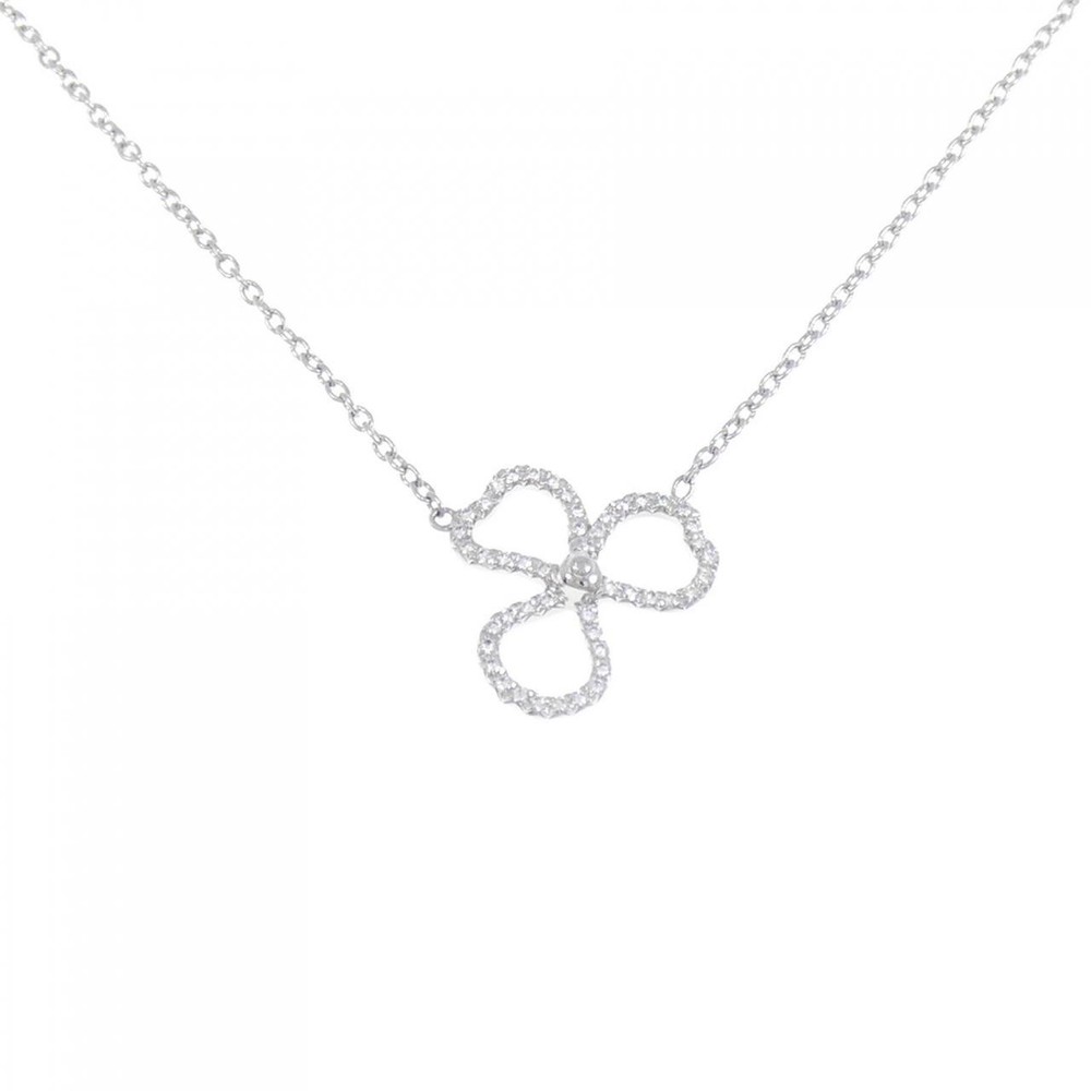 Authentic Tiffany Paper flower OPEN FLOWER mini Necklace  #260-005-990-8470