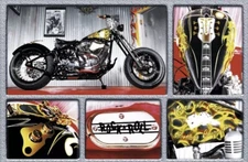 Rock n Roll Bike Custom Chopper Poster Cj1589 36x24 Inch