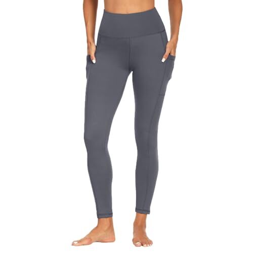 Womens 3/4 Capri Leggings Pockets Gym Fitness Sports Cropped Yoga Pants Stretch - Picture 25 of 29