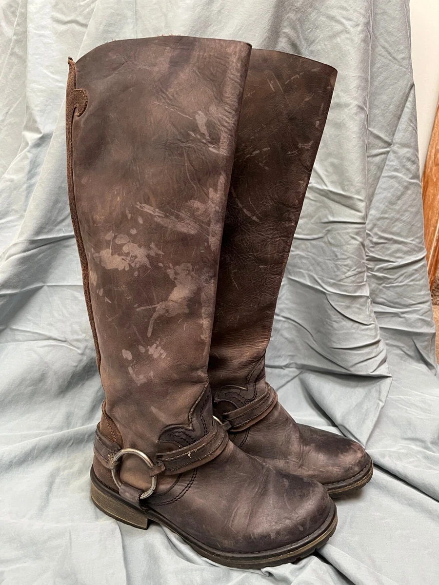 Distressed tall clearance boots