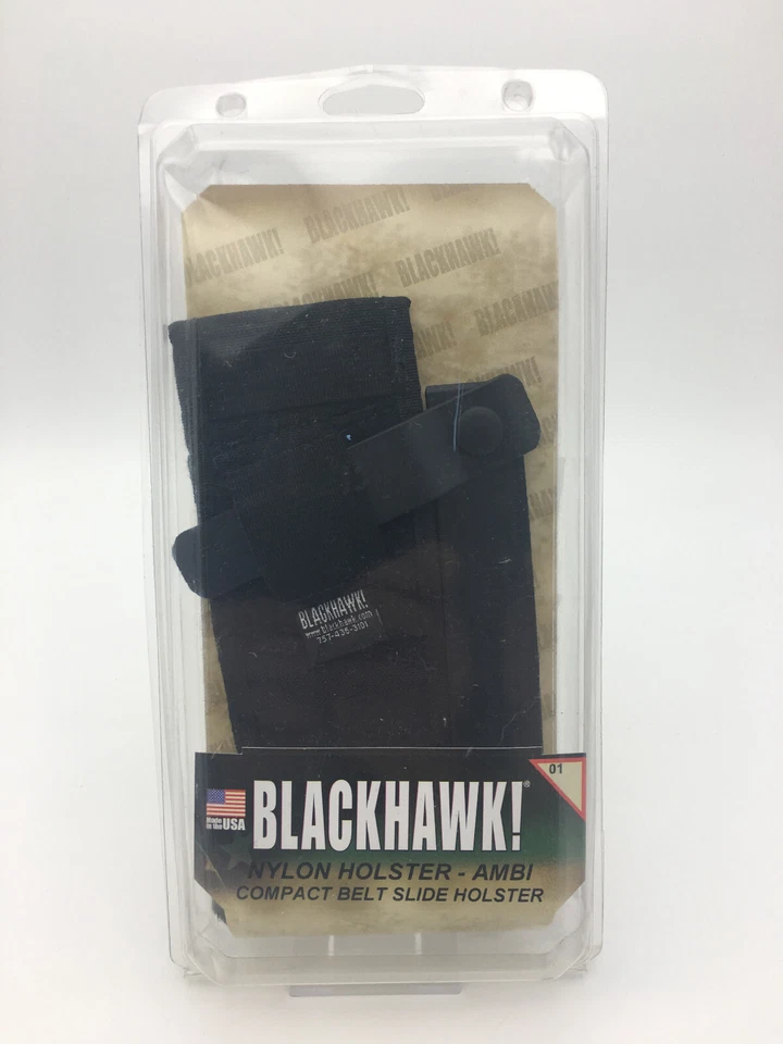 Blackhawk Compact Belt Slide Holster 40CS01BK Ambi for Small Autos: .22 .25 .380 - Image 2 of 4