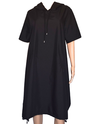 hooded short sleeve dress Sample Perfee Short Sleeve Front Slit Hooded Dress