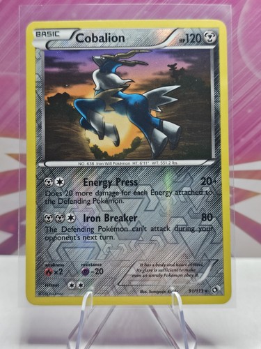 Cobalion 91/113 Legendary Treasures 2013 Reverse Holo Rare Pokemon Card LP-NM