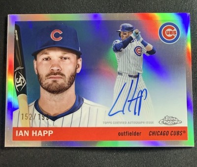 Ian Happ 2025 Topps Chrome Platinum Chrome Auto Refractor #/199 #CPA-IH Cubs