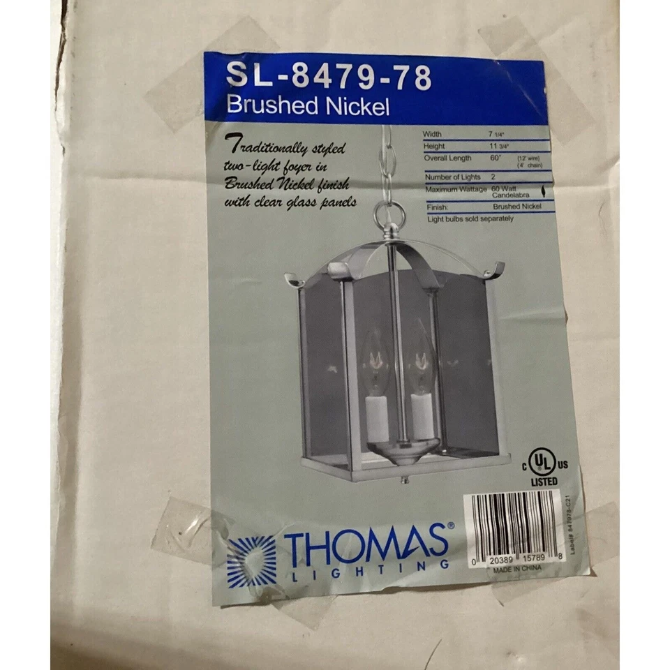 New Thomas Lighting SL-8479-78 Brushed Nickel Ceiling Light - Image 3 of 4