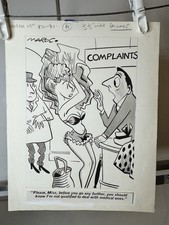 ORIGINAL CARTOON ART MAROC Signed Pen & Ink B...