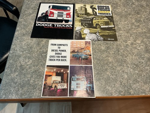(3) Vintage Original 1960-70s Dodge Heavy Truck Brochures