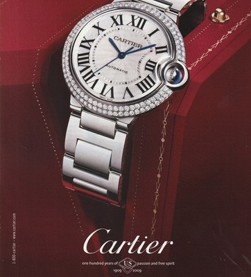 2009 Cartier Ballon Bleu de Cartier Watch Original Print Ad 20x27cm VAN 583