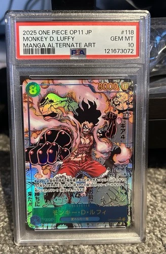 PSA 10 Luffy SEC OP11-118 Manga Alt Art Comic Parallel Fist ONE PIECE Japanese