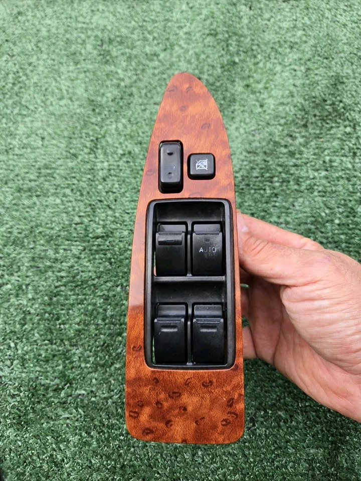 Interruptor maestro de ventana eléctrica Toyota Avalon 2005 2006 2007 2008 2009 OEM grano de madera Foto 3 de 4