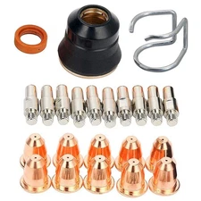 Plasma Kits Plasma Electrode Torch Cutter Tip + Cap For Trafimet 23pcs/Set