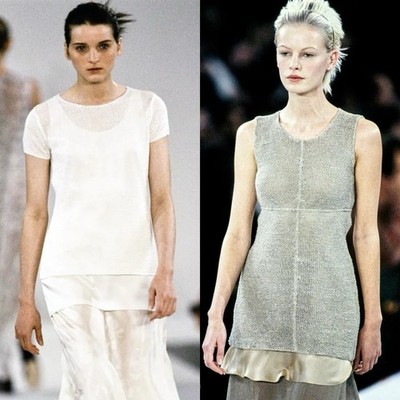 Calvin Klein Collection Spring 1994 Silk Knit Top Vintage 1990 s Archive