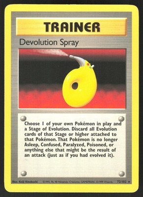 POKEMON DEVOLUTION SPRAY BASE SET UNLIMITED 72/102 RARE HP