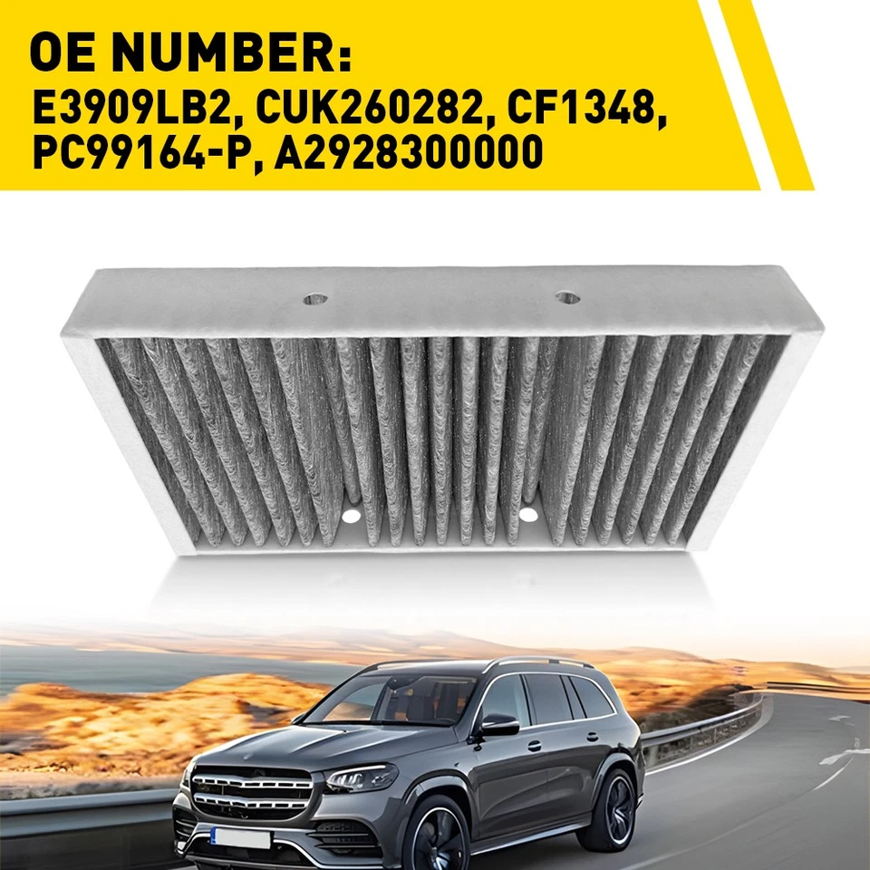 2x Activated Carbon Cabin Air Filter For Mercedes-Benz ML250 ML350 ML400 W166 US - Image 3 of 4