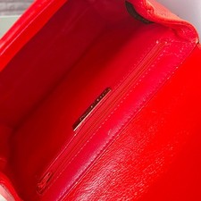 Sac Bandoulière Adrienne Vittadini En Cuir Rouge - Occasion - Style épaule Femme