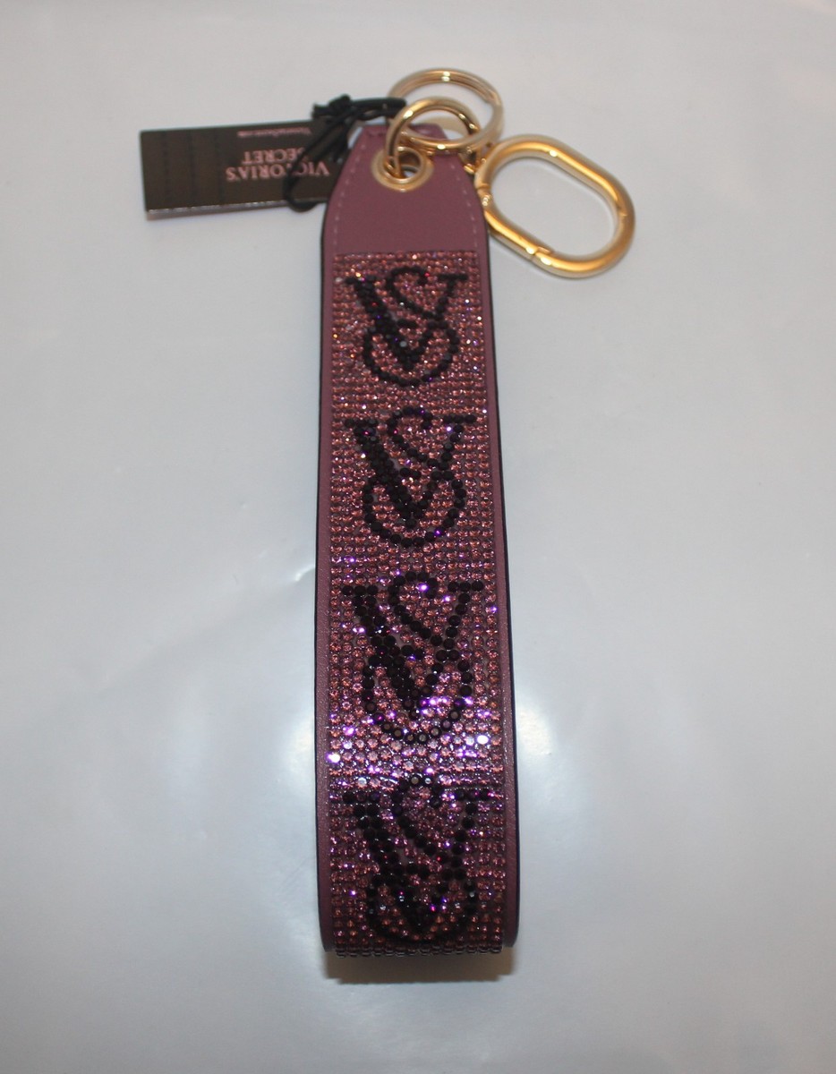 Victoria's Secret Sparkle VS Monogram Wristlet Strap Key Ring