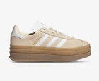 adidas Originals Gazelle Bold White Beige Gold JP9288 Sz 4Y-7Y Womens Girls