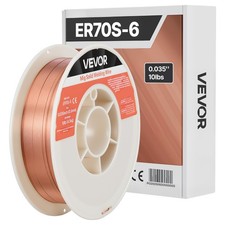 VEVOR Solid MIG Welding Wire ER70S-6 0.035-inch 10LBS Mild Steel Welding Wire